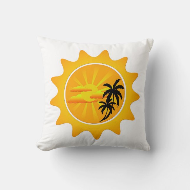 Tropical sunset cushion (Front)