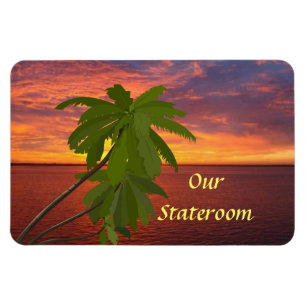 Tropical Sunset Door Marker Magnet