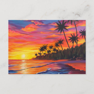 Tropical Sunset Enclosure Card