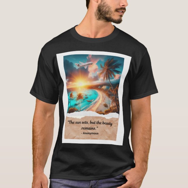 Tropical Sunset Escape T-Shirt (Front)