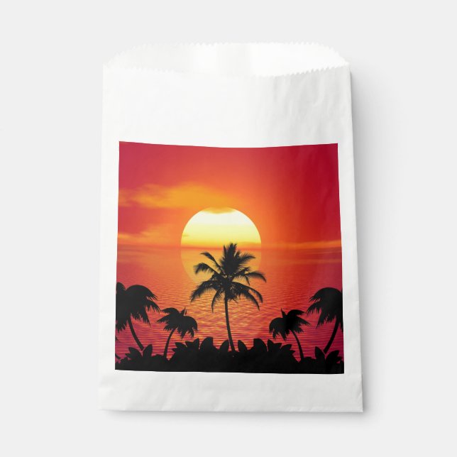 Tropical Sunset Favour Bag (Front)