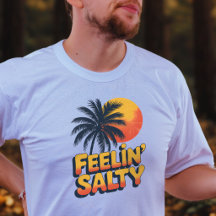 Tropical Sunset Feelin Salty Palm Tree Beach