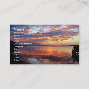 Tropical Sunset Florida Sunset Business Card Photo
