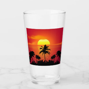 Tropical Sunset Glass