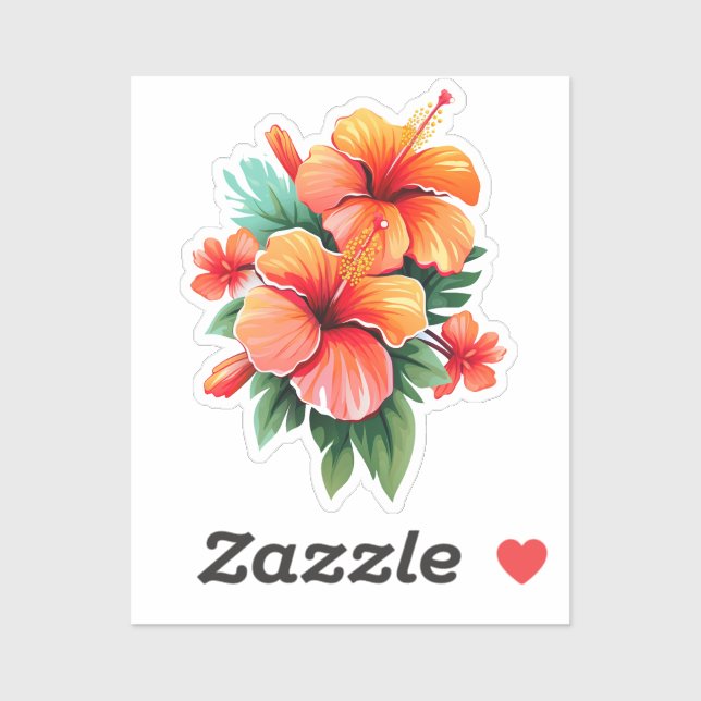 Tropical Sunset: Hibiscus Harmony (Sheet)