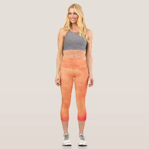 Tropical Sunset High Waisted Capris