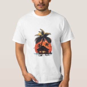 Tropical Sunset Hut T-Shirt – Ocean Escape Serenit