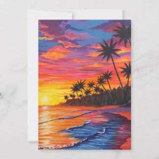Tropical Sunset Invitation