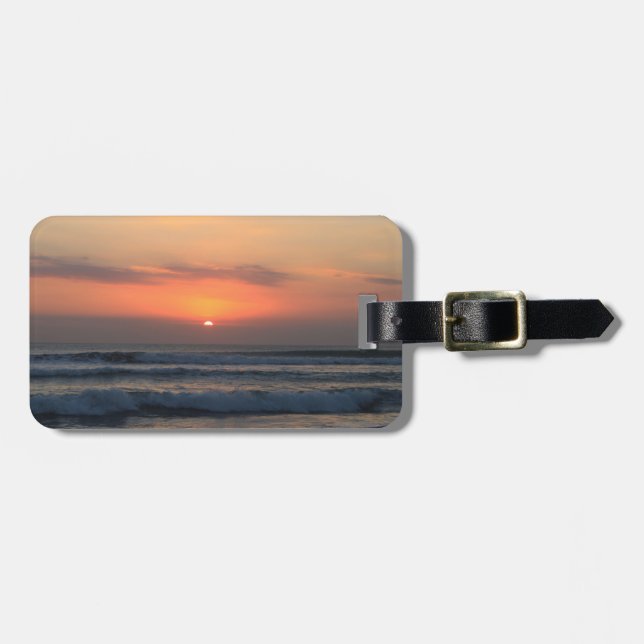Tropical sunset luggage tag (Front Horizontal)