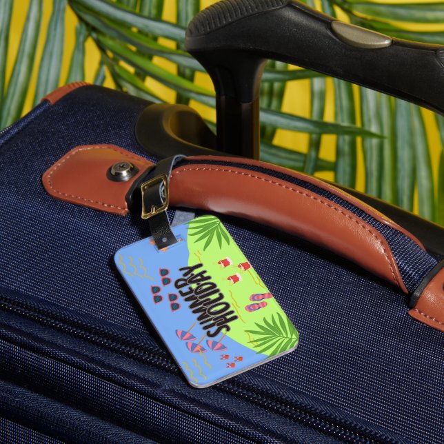 Tropical Sunset Luggage Tag (Front Insitu 1)