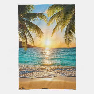 Tropical Sunset Luxury Cosy Tea Towel