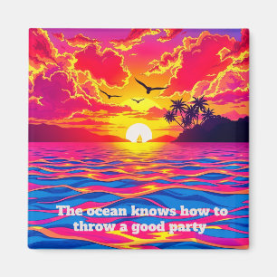 Tropical Sunset  Magnet
