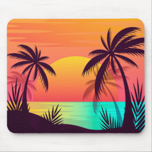 Tropical Sunset Mouse Pad