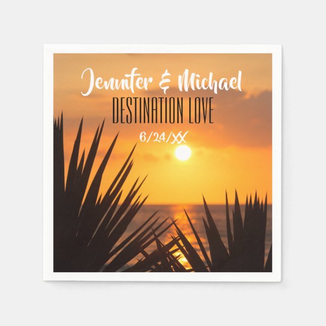 Tropical Sunset Napkin (Front)