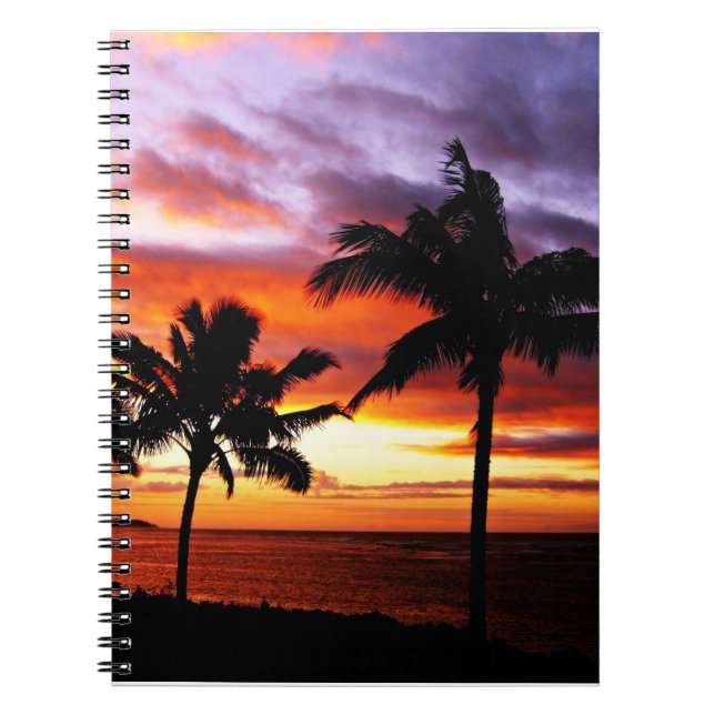Tropical sunset notebook (Front)