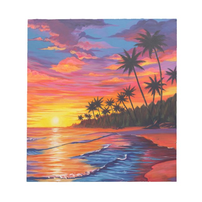 Tropical Sunset Notepad (Front)