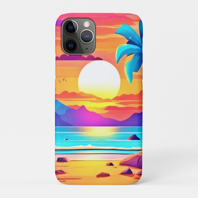  Tropical Sunset Oasis  Case-Mate iPhone Case (Back)