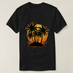Tropical Sunset Oasis T-Shirt