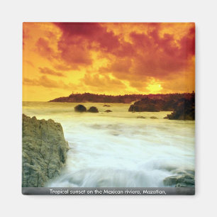 Tropical sunset on the Mexican riviera, Mazatlan, Magnet
