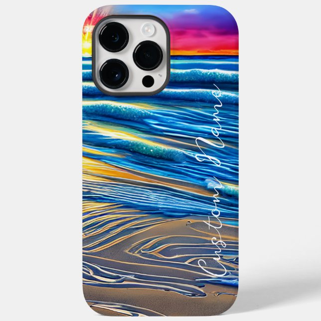 Tropical Sunset over Clear Ocean Case-Mate iPhone Case (Back)
