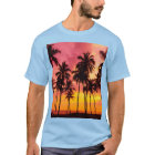 Tropical Sunset: Palm Silhouette Serenity.