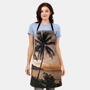 Tropical Sunset Palm Trees St. Croix USVI  Apron
