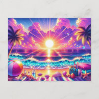 Tropical Sunset Paradise Painting