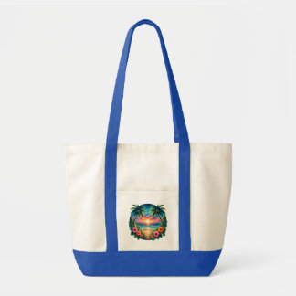 Tropical Sunset Paradise – Vibrant Beach Art Hoodi Tote Bag