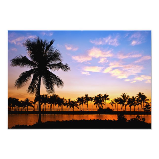 Tropical Sunset Photo Print (Front)
