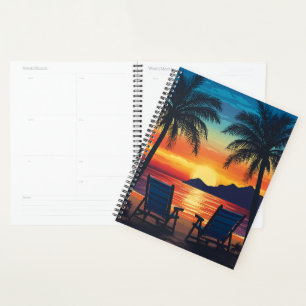 🌴📔 Tropical Sunset Planner 🌅🗓️