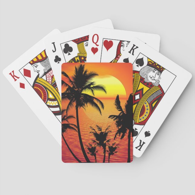 Tropical Sunset Playing Cards (Back)