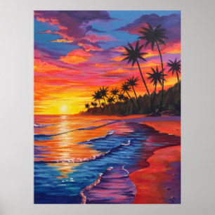 Tropical Sunset Poster