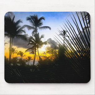 Tropical Sunset Print Mouse Pad