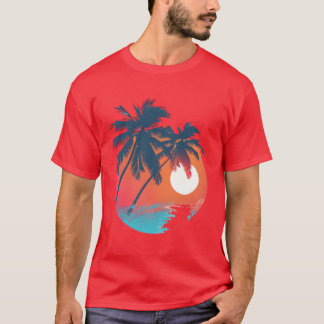 Tropical Sunset Retreat With Soaring Birds friends T-Shirt