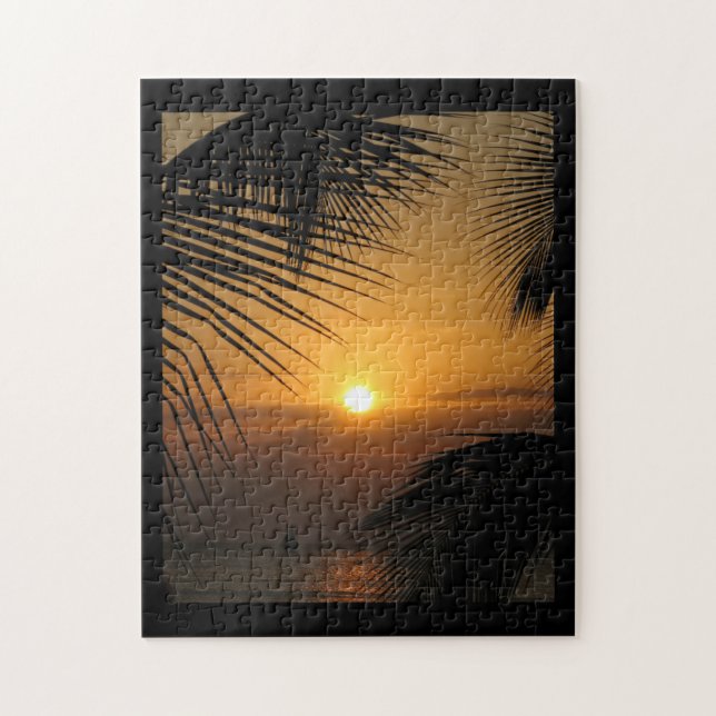 Tropical Sunset Scenic Puzzle (Vertical)
