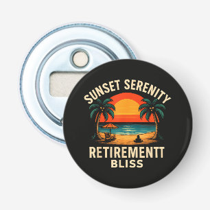 Tropical Sunset Serenity Retirement Beach Scene Bottle Opener