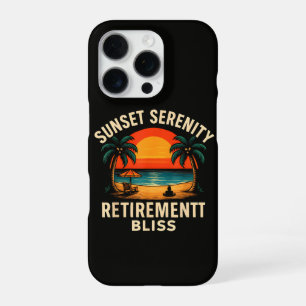 Tropical Sunset Serenity Retirement Beach Scene iPhone 16 Pro Case