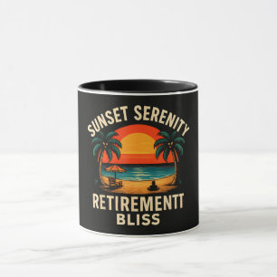 Tropical Sunset Serenity Retirement Beach Scene Mug