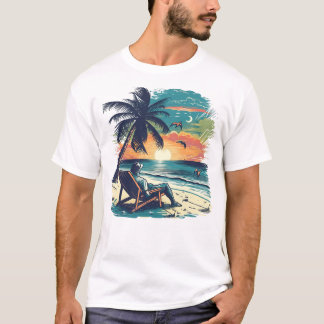 Tropical Sunset Serenity 🌅🌴 T-Shirt