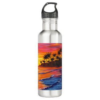 Tropical Sunset Stainless Steel Water Bottle