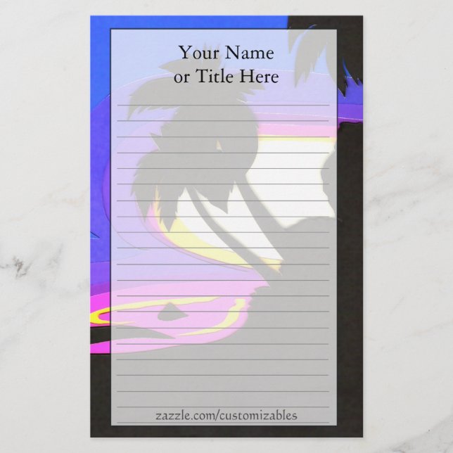 Tropical Sunset Stationery (Front)