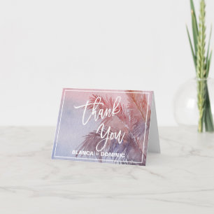 Tropical Sunset Thank You Card