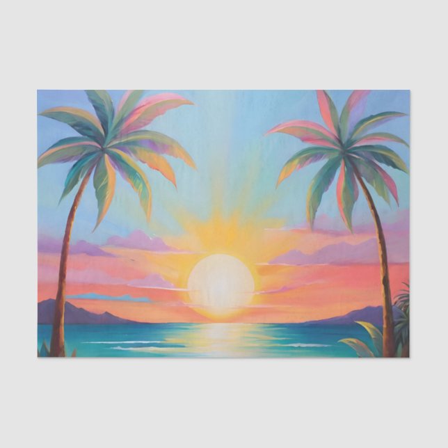 Tropical sunset tissue paper (Front)