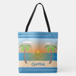 Tropical Sunset Tote Bag
