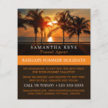 Tropical Sunset Vacation, Travel Agent Advert  Flyer<br><div class="desc">Tropical Sunset Vacation,  Travel Agent Advertising Flyers By The Business Card Store.</div>