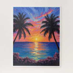 Tropical Sunset – Vibrant Ocean Puzzle