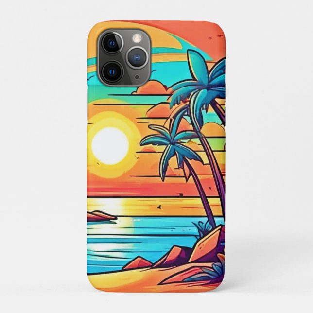 Tropical Sunset: Vivid Coast Case-Mate iPhone Case (Back)