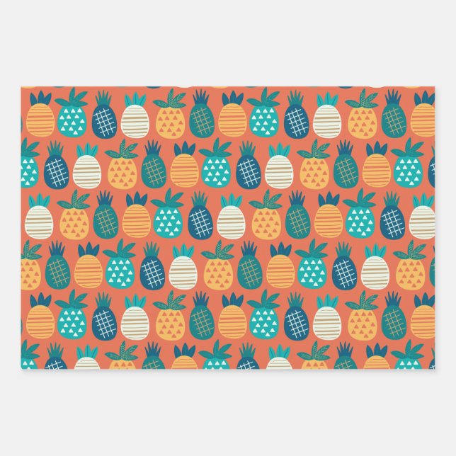 Tropical Sunsets Art Wrapping Paper Sheet (Front)