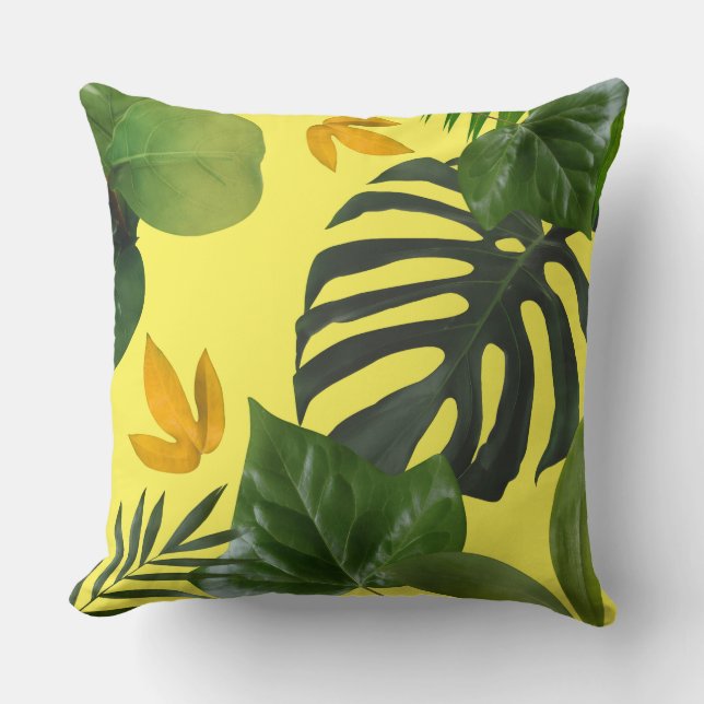 Tropical Sunshine Canopy Throw Pillow (Front)