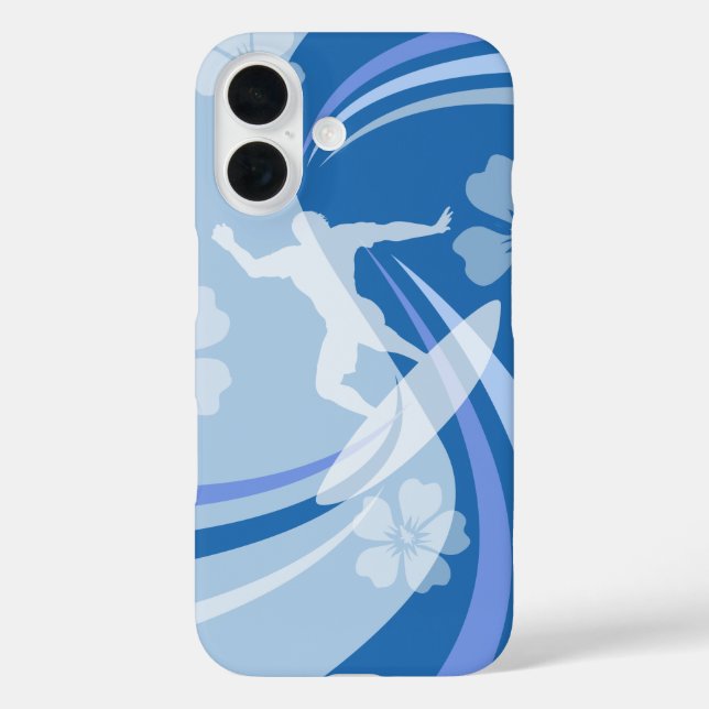 Tropical Surf Blue Case-Mate iPhone Case (Back)